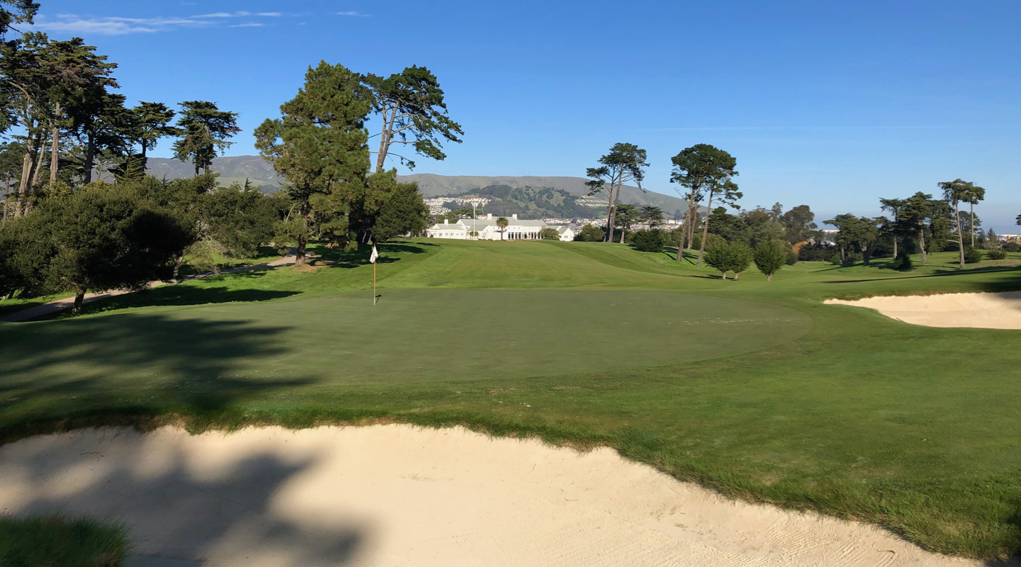 Back over the rolling fairway to the clubhouse