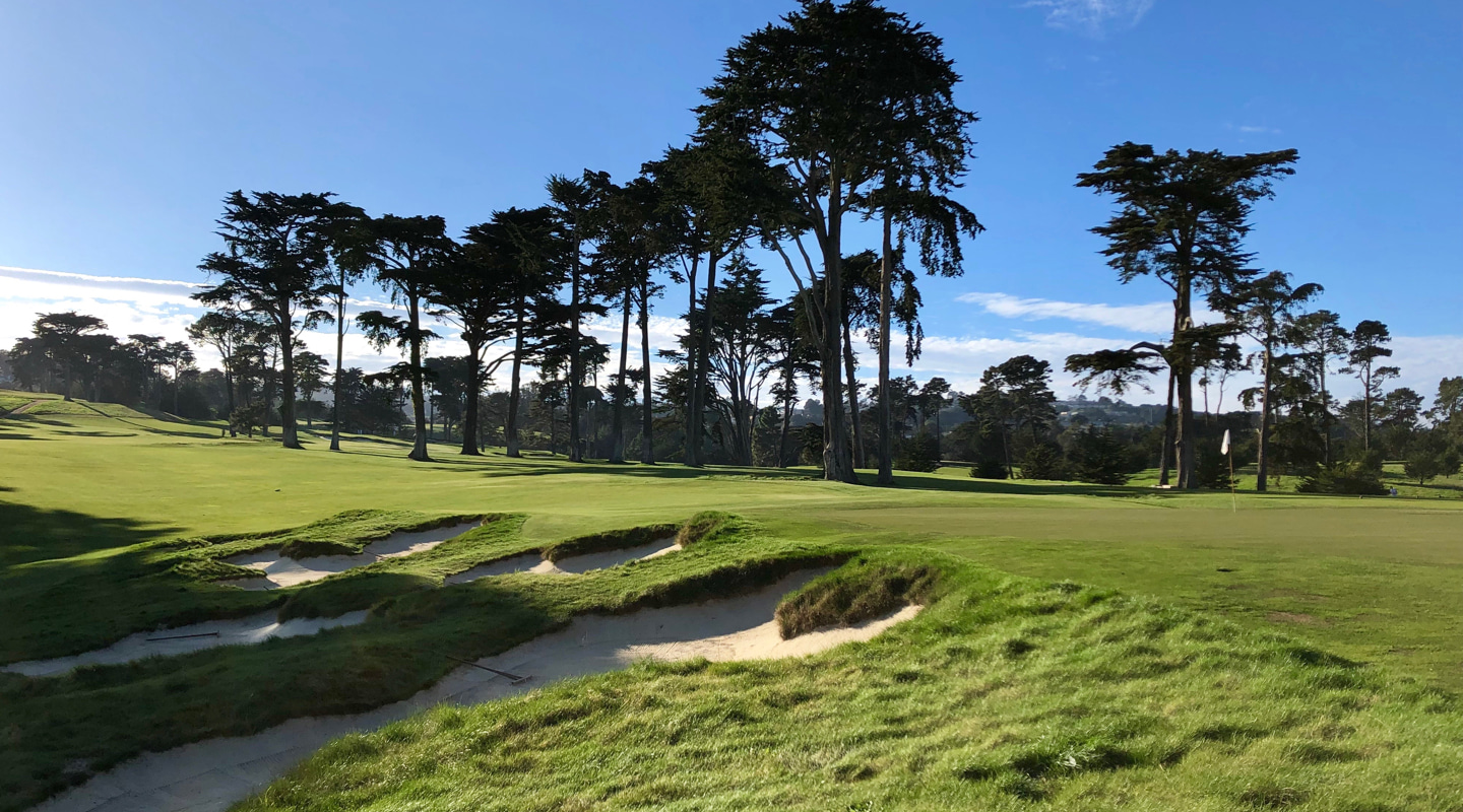 The defending bunkers are gouged out of the hillside