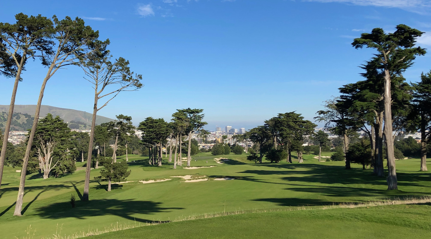 The 14th has both upper and lower tees for variety
