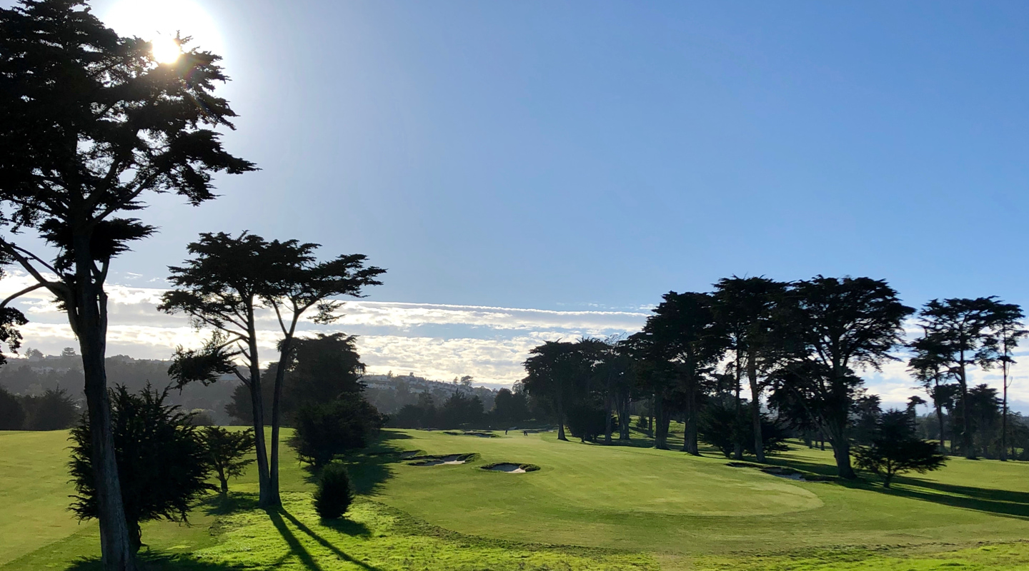 The angled tee shot on the 15th invites aggression
