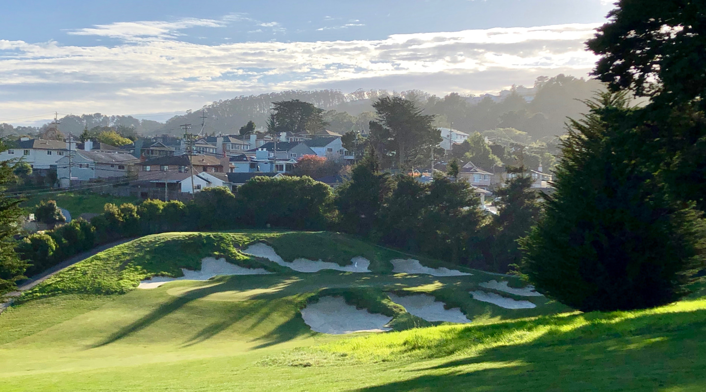 The short 16th can play very differently from its two tee boxes