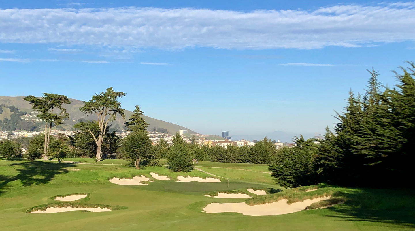 The approach to the par-5 17th