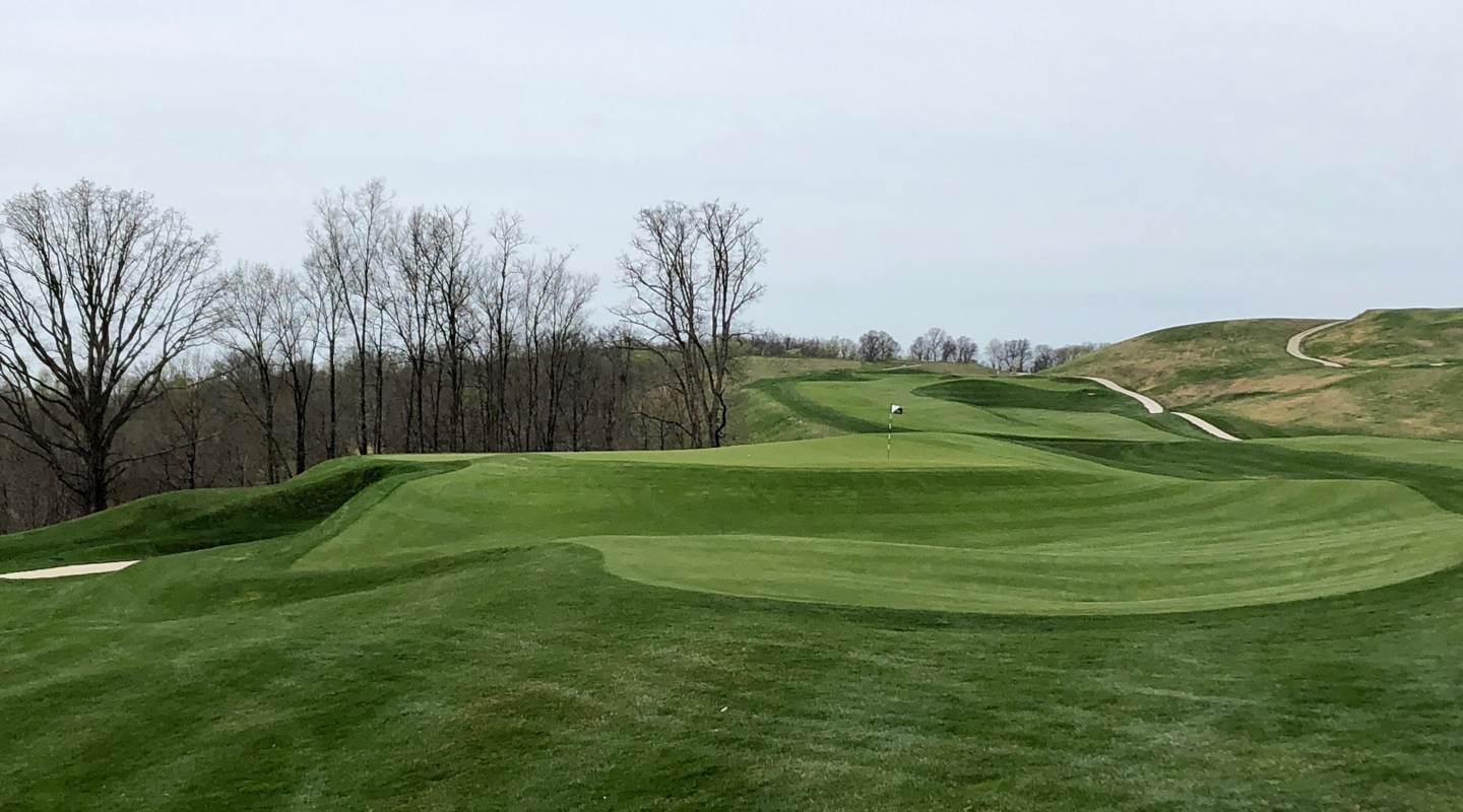 The false front on the par-3 13th
