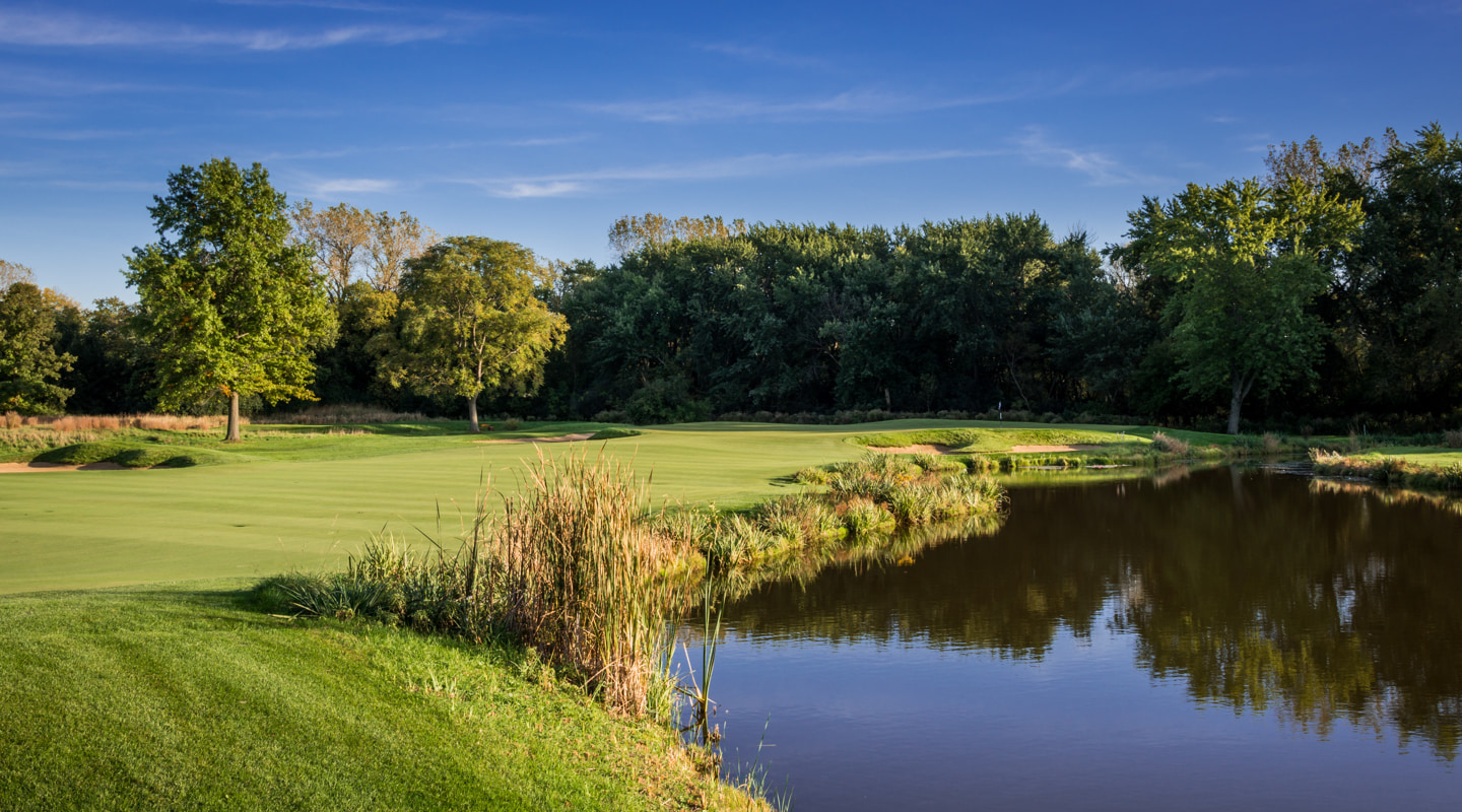 The 11th fairway hugs the water The 11th fairway hugs the water