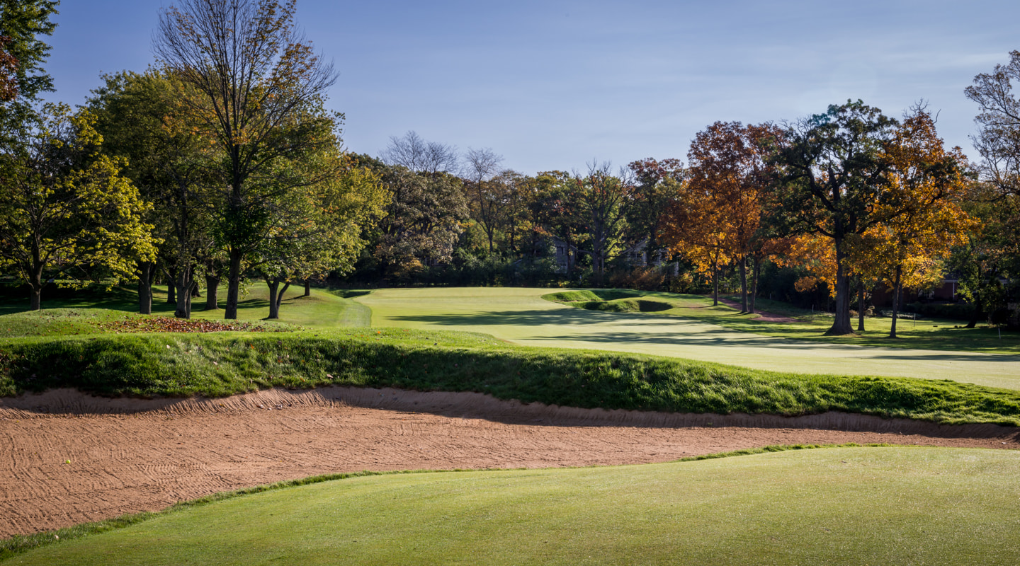 A strong drive is required on the uphill 8th A strong drive is required on the uphill 8th