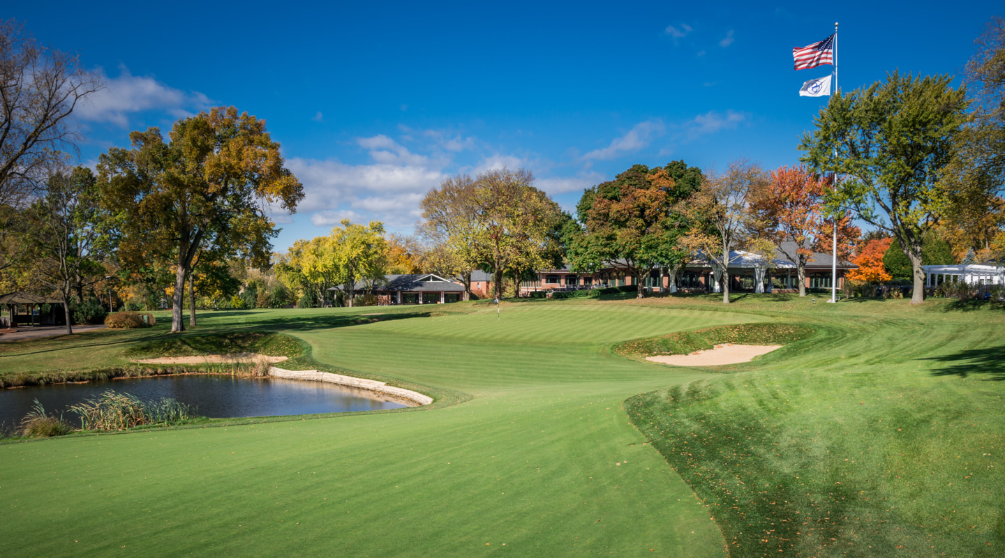 A beautiful setting for the par-3 9th A beautiful setting for the par-3 9th